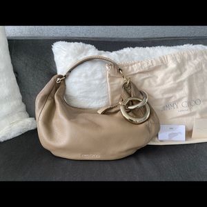 Authentic Jimmy Choo Tan Leather Handbag